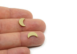 Brass Moon Blank, Raw Brass Crescent Moon Blanks, Brass Blanks (11.5x5x1.5mm) SMP3346