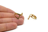 5 Raw Brass Adjustable Ring Setting - 16-17mm / 23 Gauge Mn33