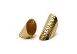 Gold Gladiator Ring, Gold Plated Brass Hammered Adjustable Gladiator Ring N0141 Q0302