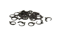 Black Earring Clasp, 24 Black Oxidized Brass Leverback Earring Clasps (12x14mm) A0897 S593