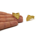 Brass Ring, Raw Brass Adjustable Fish Scale Rings E409