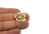 Brass Flower Charm, Raw Brass Flower Charms With 1 Hole, Earring Charms, Findings (26x25.5x0.60mm) SMP3216