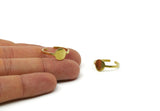 Brass Adjustable Ring, 4 Raw Brass Adjustable Round Rings N0088