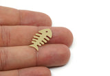 Brass Fish Charm, Raw Brass Fish Bone Charms, Animal Jewelry, Findings (15/20/25x0.60mm) SMP3318