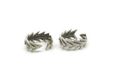 Chevron Ring, Antique Silver Plated Adjustable Chevron Ring Settings - N0076 H0215