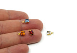 Brass Bead, 8 Raw Brass Crystal Diamond Rhinestones Setting for SS20 (4.9mm) SS20 F126
