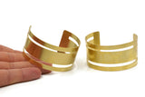 Brass Striped Bangle - Raw Brass Cuff Bracelet Bangle (35x156x0.80mm) Brc100
