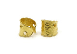 Brass Ring, Raw Brass Adjustable Ethnic Rings E292