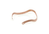 Copper Bangle Bracelet, Raw Copper Adjustable Wavy Bracelet With 2 Holes (136x4x0.80mm) SMP3243