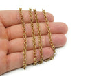 Brass Chain, 1 Meter Raw Brass Open Link Rolo Belcher Chain (4.5mm) Z103