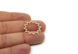 Brass Sun Charm, Raw Brass Sun Charms, Rising Sun Charms, Findings (24.5x24x0.60mm) SMP3227