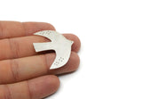 Silver Bird Blank, 1 Set Antique Silver Plated Brass Bird Blanks, Bird Findings (20/30/40x0.60mm) SMP2379 SY0373 SY0407