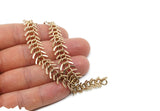 Fish Bone Chain, 2 M Raw Brass Fish Bone Chain, (13mm ) NB101