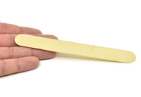Brass Bracelet Blank - 2 Raw Brass Flat Stamping Bracelet Blanks with Round Edges (20x146x0.80mm) V076