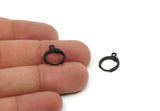 Black Leverback Earring, 12 Oxidized Black Brass Leverback Earring Findings (12mm) D1277