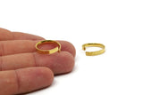 Brass Adjustable Ring, 5 Raw Brass Adjustable Rings (18mm) Mn75