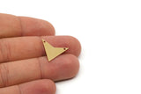 Brass Arrow Charm, 12 Raw Brass Arrow Charms With 2 Holes, Findings (17x20x0.80mm) SMP2922