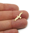 Brass Bird Charm, Raw Brass Seagull Charms With 2 Loops, Animal Jewelry, Necklace Pendants, Connector Findings (8.5x15x0.80mm) SMP3309