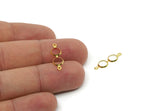 Round Settings, 100 Raw Brass Round Settings With 1 Loop, Settings for SS29 6.3mm SY0396