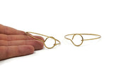 Elegant Thin Cuff, 4 Raw Brass Wire Bracelet Bangle Brc139