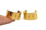 Brass Copper Bracelet - Brass And Copper Cuff Bracelet (148x35x0.80mm) Brc142
