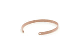 Copper Bangle, Raw Copper Adjustable Bracelet Cuff With 2 Holes (145x4x0.80mm) SMP3253