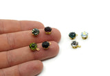 Brass Bead, 6 Raw Brass Crystal Diamond Rhinestones Setting for SS39 (8.3mm) SS39 N0579