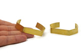 Raw Brass Cuff - 2 Raw Brass Cuff Bracelet Blank Bangles (145x12x1mm) Brc068