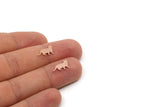 Copper Cat Blank, 24 Raw Copper Tiny Cat Blanks, Blanks For Stud, Animal Jewelry Findings (8x15x0.80mm) SMP2916