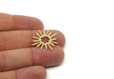 Brass Sun Charm, Raw Brass Sun Charms, Rising Sun Charms, Findings (26x0.60mm) SMP3213