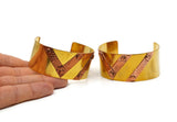 Brass Copper Bracelet, Raw Brass And Copper Cuff Bracelet Bangle (150x30x0.80mm) T111