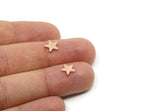 Copper Star Blank, Raw Copper Tiny Star Shaped Blanks, Findings (8x0.80mm) SMP3370