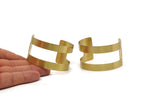 Brass Cuff Bangle, Raw Brass Cuff Bracelet Bangles (35x145x0.80mm) BRC183
