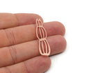 Copper Charm, 4 Raw Copper Charms With 1 Hole, Pendant Charm, Earring Findings (46x10.5x0.80mm) SMP2907