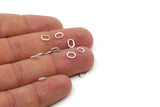 4.5mm Oval Jump Ring - 50 Antique Silver Plated Brass Oval Strong Jump Rings (4.5x6mm)  Brs 435 A0360