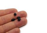 Black Acorn Bead, 4 Oxidized Black Brass Acorn Beads With 1 Loop, Connectors, Beads (10x6mm) BS 2207