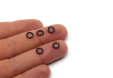 7mm Jump Ring, 50 Oxidized Black Brass Round Jump Ring Connectors Findings (7x1.2mm) R-06 A0330