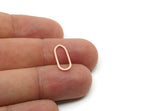 Copper Oval Charm, Raw Copper Oval Rings, Geometric Connectors (16.5/14/12x0.80mm) SMP3195