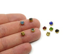 Brass Bead, 12 Raw Brass Crystal Diamond Rhinestones Setting for SS24 (5.5mm) SS24 BS 1194