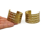 Brass Tribal Bracelet, Raw Brass Triangle Textured Cuff Bracelet Bangles (40x152x0.80mm) V012
