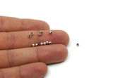 Silver Bead, 250 Antique Silver Plated Brass Spacer Ball Bead, Findings (2.5mm) B0029