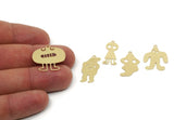 Raw Brass Ghost Charm, 1 Loop Personalized Ghost Pendant, Halloween Jewelry Findings, Custom Laser Blanks SMP3131