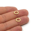 Brass Round Charm, 50 Raw Brass Irregular Shaped Round Charms, Pendant Charms, Findings (10x9x0.80mm) SMP2920 SY0365