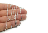 Silver Chain, Solder Chain, 1 Meter - 6.6 Feet Silver Tone Soldered Chain (13x1.5mm Apx) - W55 BS 1359