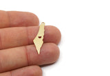 Brass Palestine Charm, 12 Raw Brass Palestine Map Charms With 1 Loop, Findings (34x9x0.80mm) SMP3030