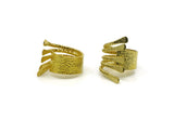 Brass Ring, Raw Brass Adjustable Rings N0086