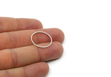Silver Circle Connector, 12 Antique Silver Plated Brass Circle Connectors, Findings (22x1.5x0.80mm) A5582