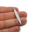 Steel Geometric Charm, Stainless Steel Oval Charms With 1 Hole, Findings (50x7x0.80mm) SMP3323