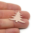 Copper Tree Charm, Raw Copper Tree Charms With 1 Loop, Pendant, Findings (30x31x0.80mm) SMP3352