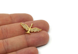 Gold Bird Charm, 2 Gold Plated Phoenix, Cubic Zircon, CZ Pave Phoenix Bird Charm, Zircon Charm Pendants With 1 Loop (16x28mm) SY0166